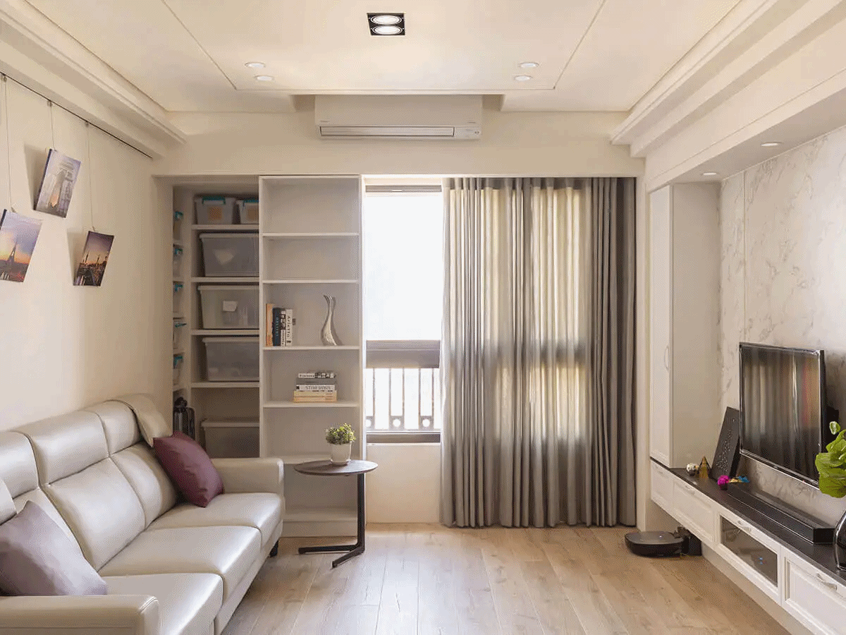 ▲系統傢俱透過量身訂製，使空間得到妥善利用