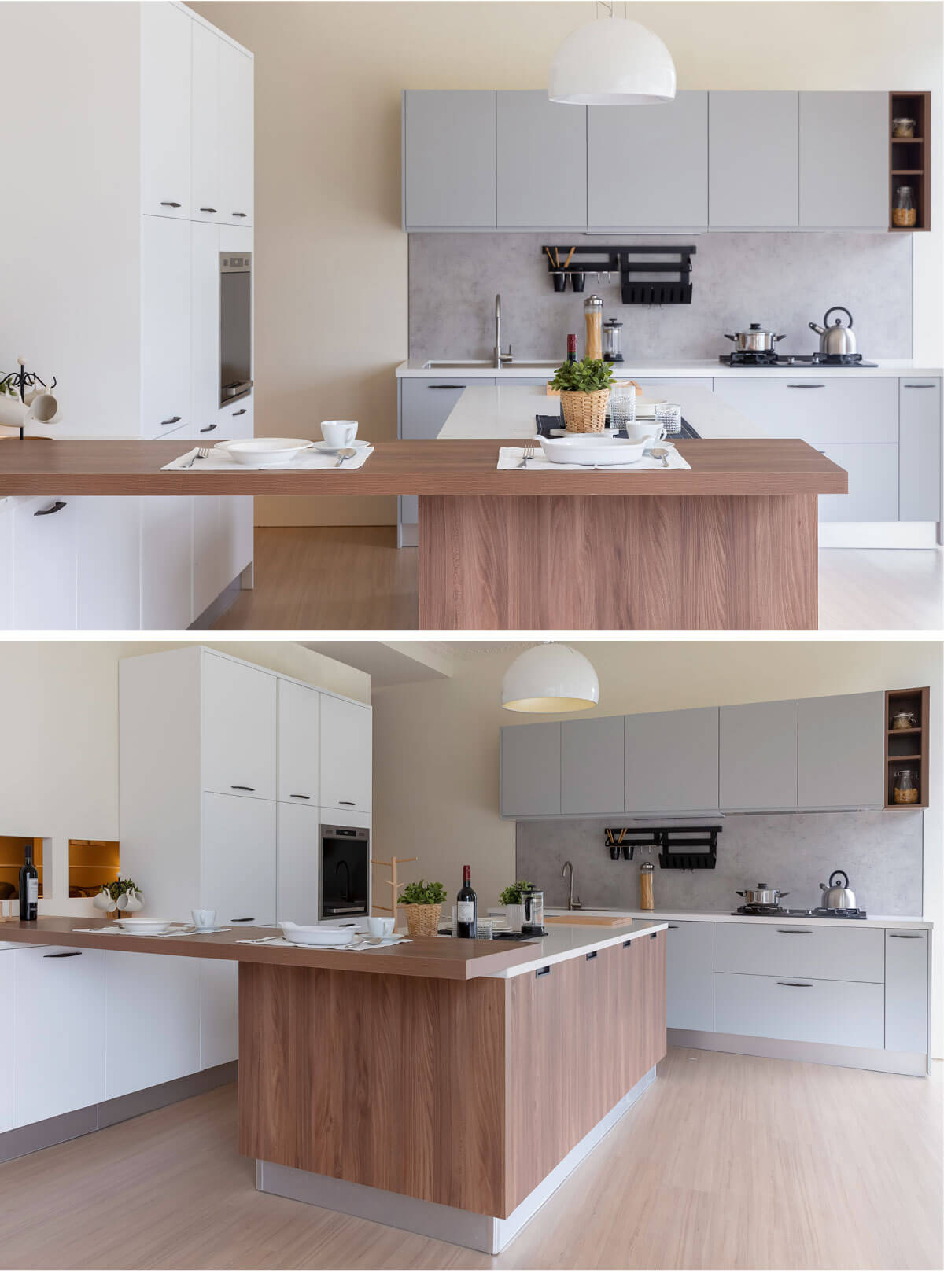 一字型廚房中島櫃