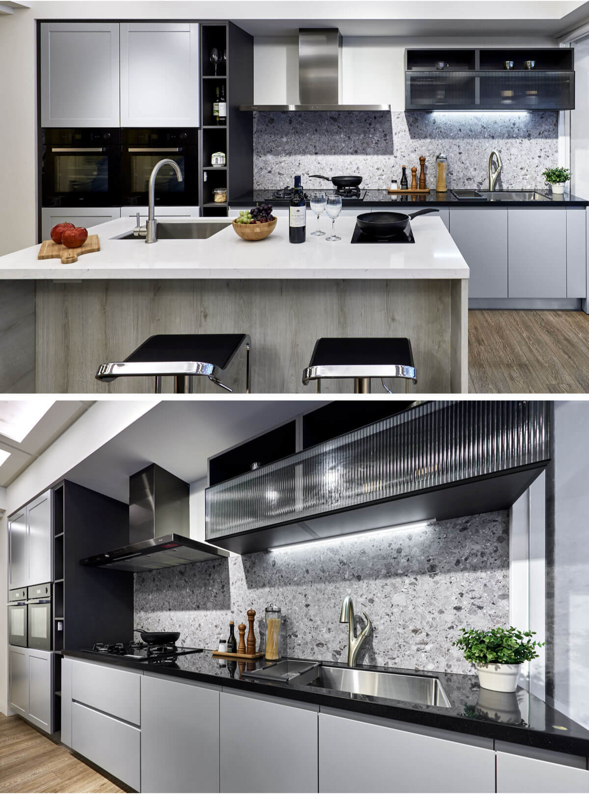 中島結合餐桌設計