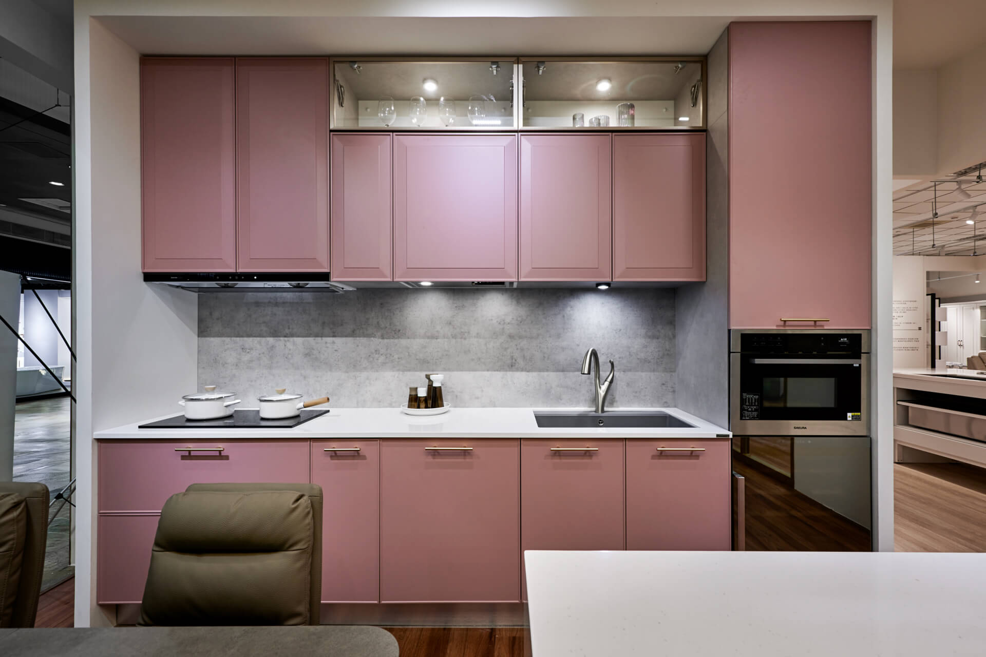 一字型廚房｜綠的傢俱