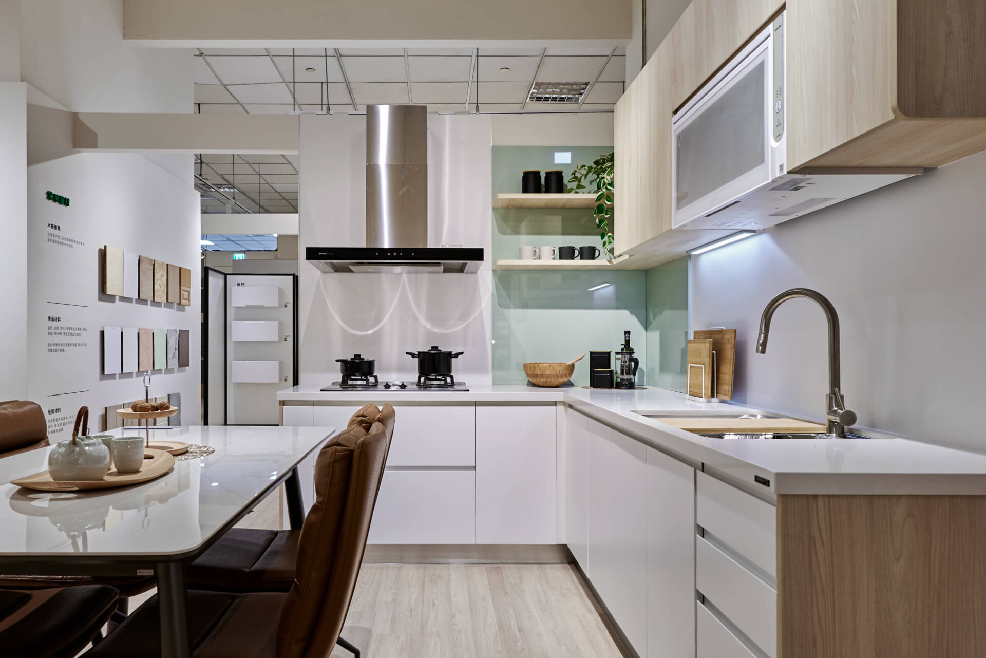 L字型廚房｜綠的傢俱