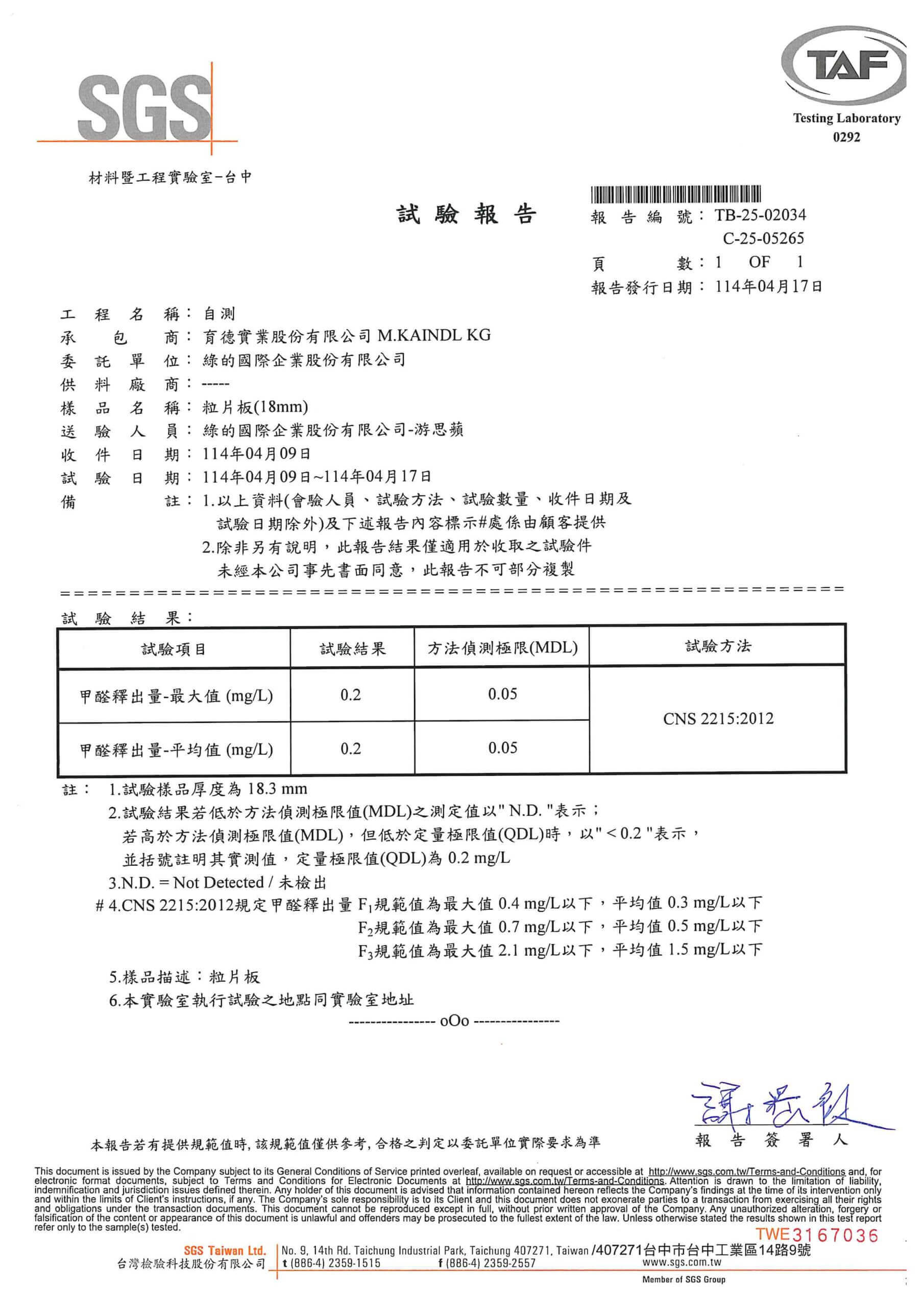 SGS-F1級低甲醛系統板材