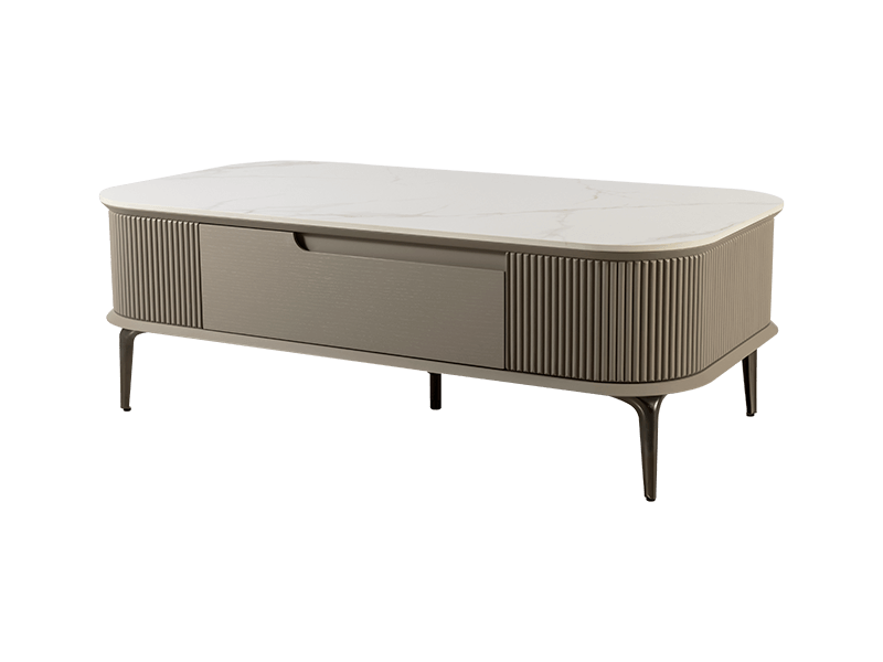 長方形岩板茶几