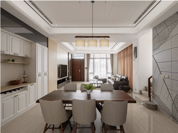 ▲現今熱門的自然日系風格，也能透過系統櫃呈現。