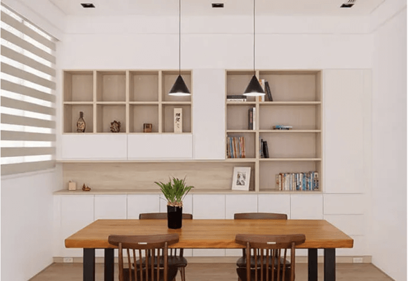 ▲寧靜純粹的白加上溫煦木質調，如實體現日系的簡約美。