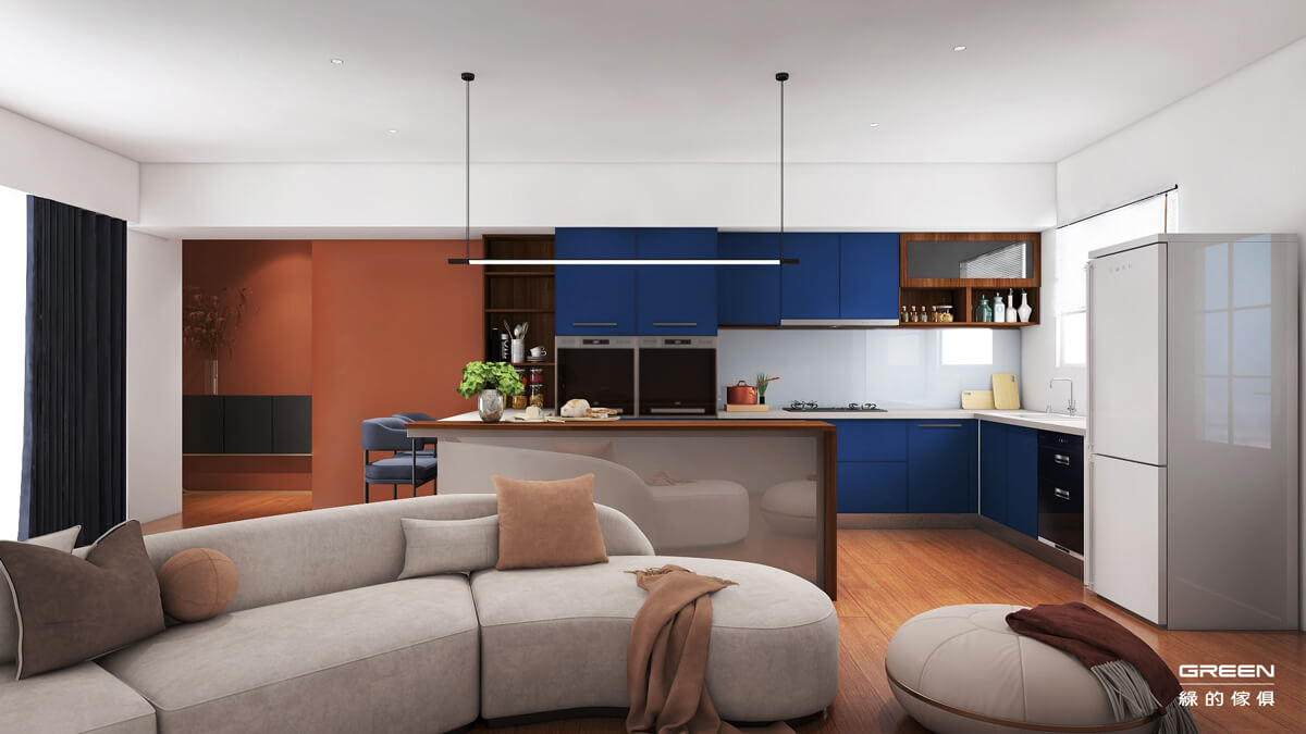 綠的傢俱2023年最新 系統設計板材色彩趨勢Part1-橙色-空間｜綠的知識家｜綠的傢俱04