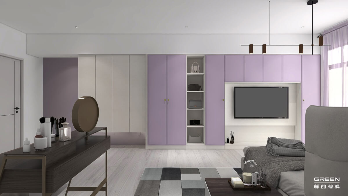 綠的傢俱2023年最新 系統設計板材色彩趨勢Part2-紫色-空間｜綠的知識家｜綠的傢俱06