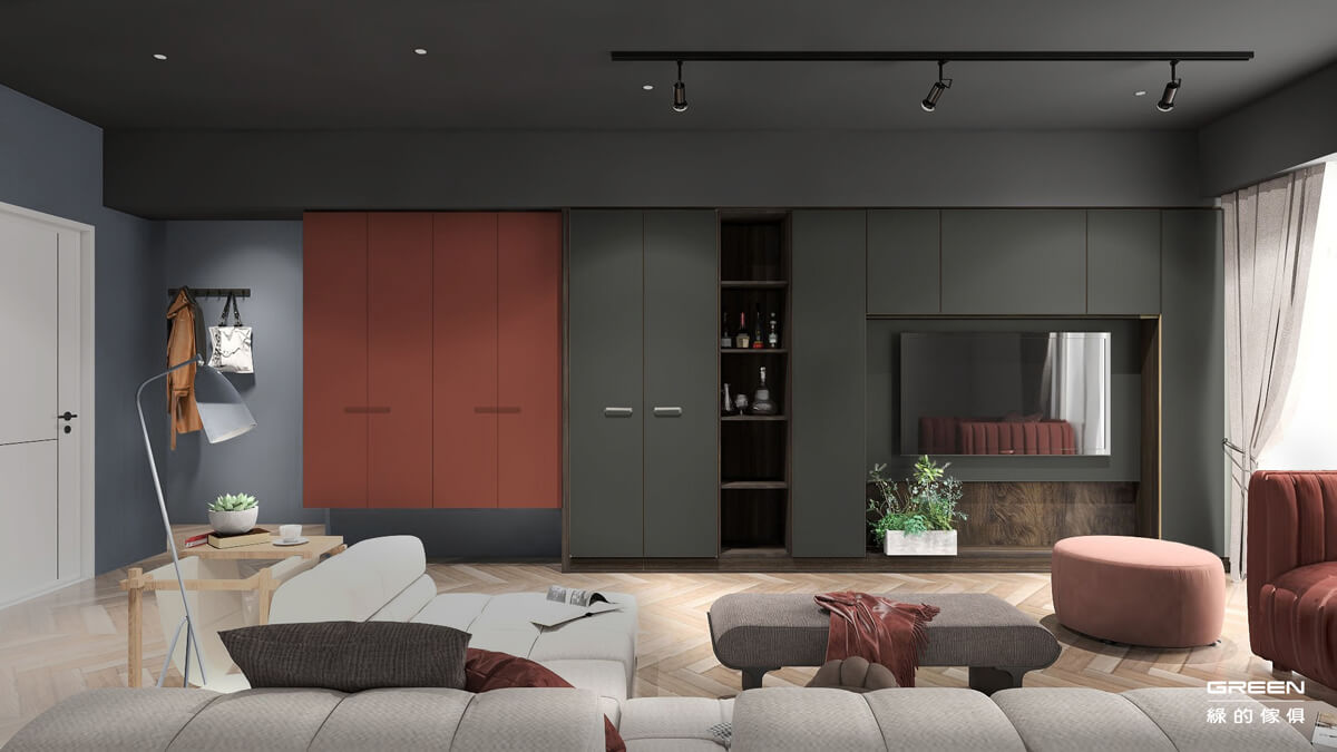 綠的傢俱2023年最新 系統設計板材色彩趨勢Part2-靛色-空間｜綠的知識家｜綠的傢俱04